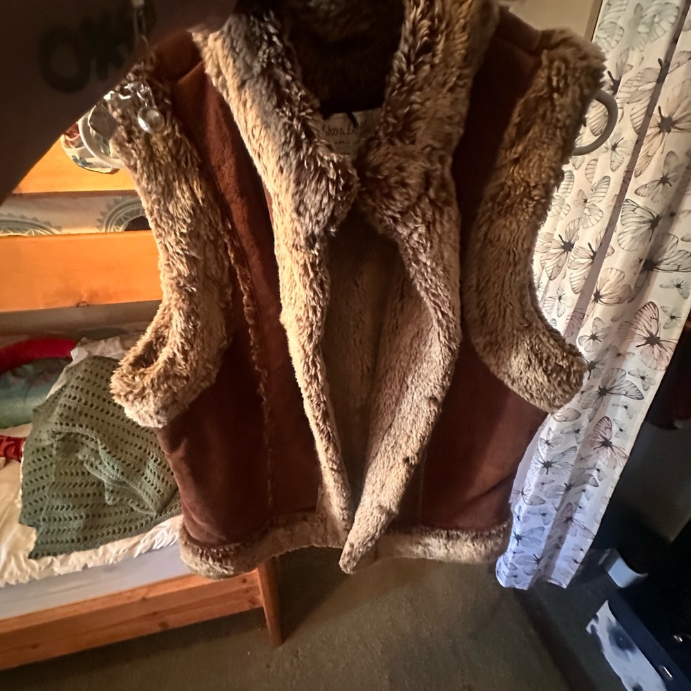 Live a Little Brown and Tan Faux Fur Lined Vest